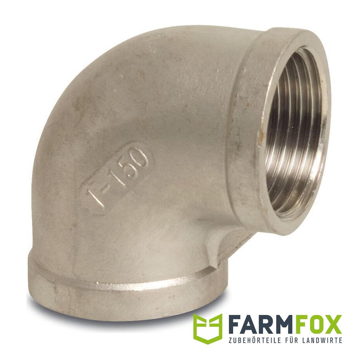 Winkel 1/2" II aus Edelstahl 90°